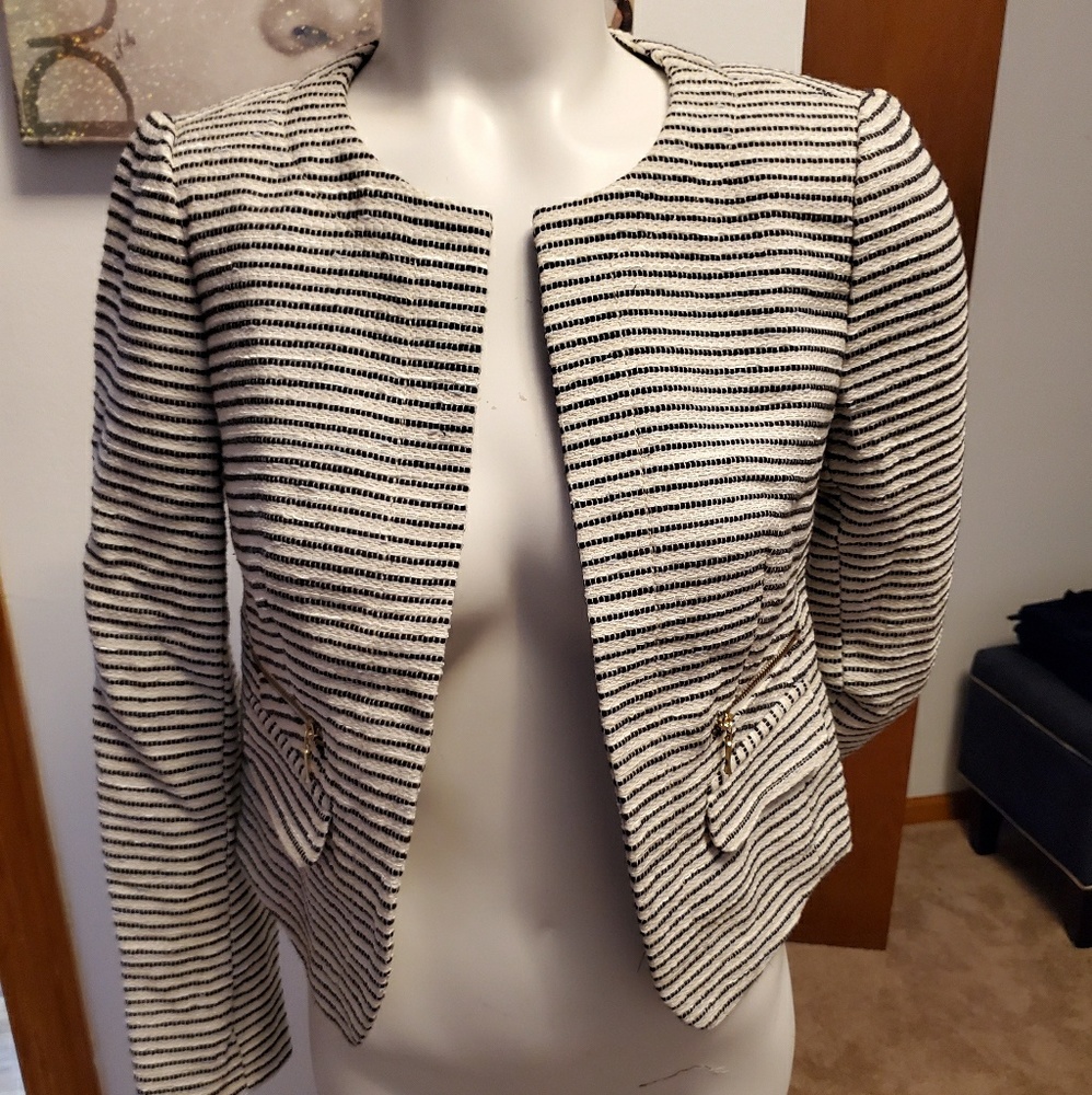 Ann Taylor Loft striped blazer jacket